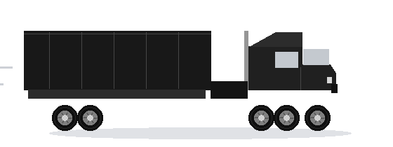 Moving cargo freight truck